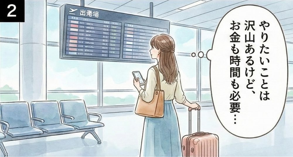 マンガ 2 コマ目